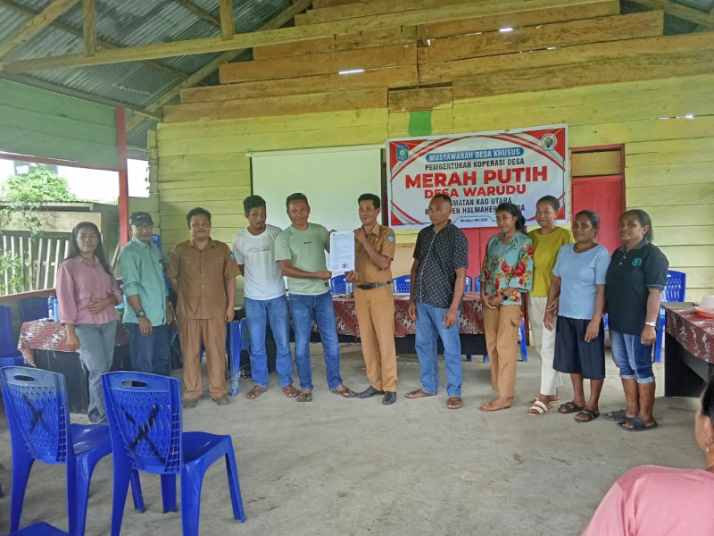 Masyarakat Desa Warudu Sepakat Bentuk Koperasi “Merah Putih Warudu”